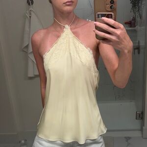 100% Silk Ralph Lauren Butter Yellow Chemise